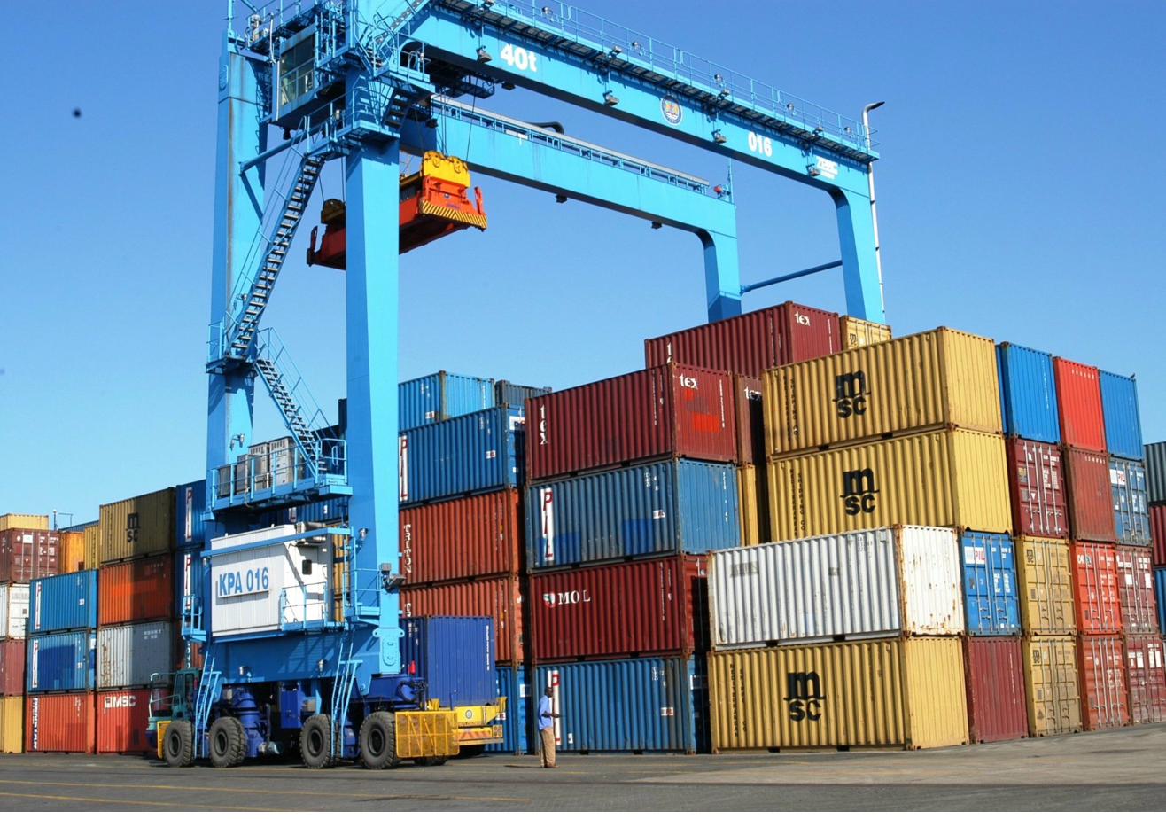 Container terminal at the Port of Mombasa