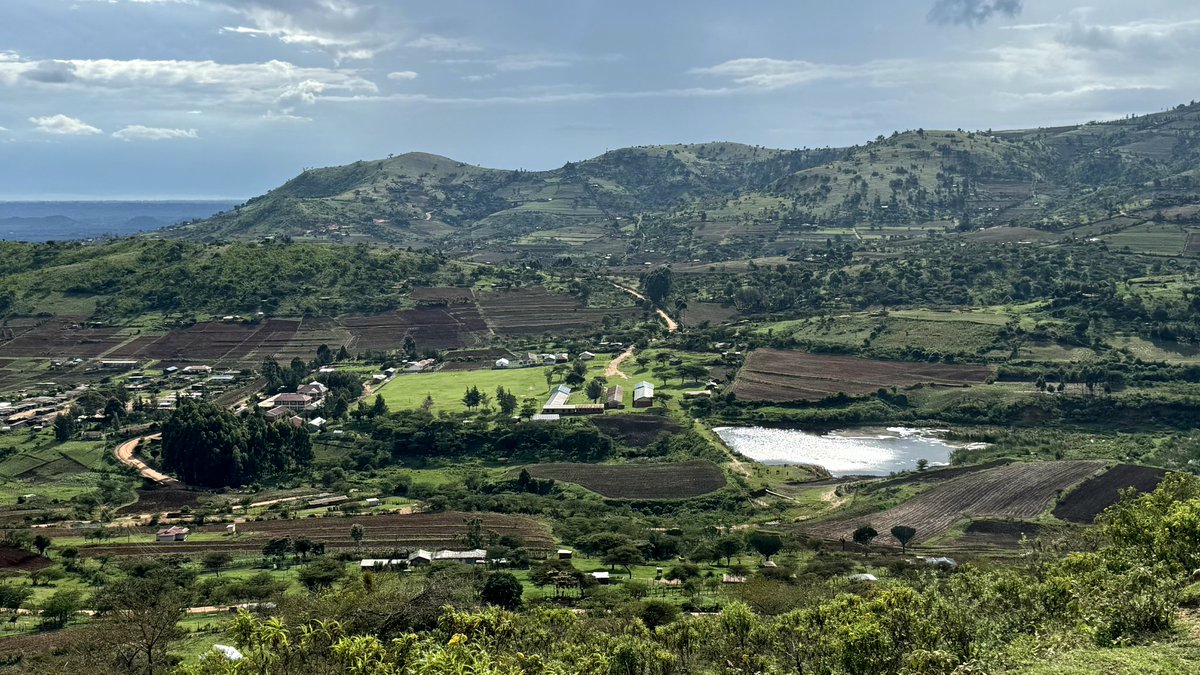 Rolling agricultural hills in Kenya