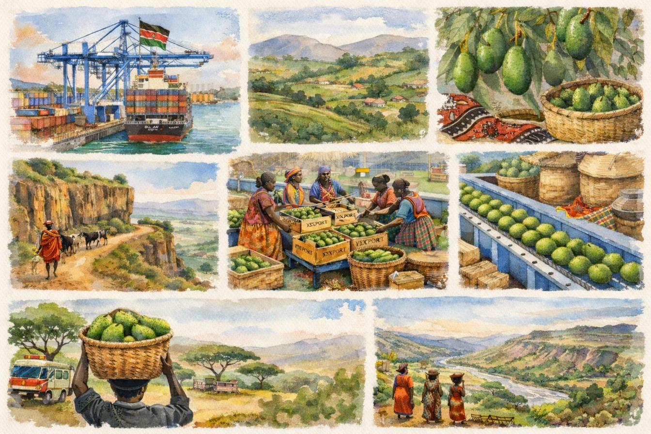 The journey of Kenyan avocados from highland farms to international ports